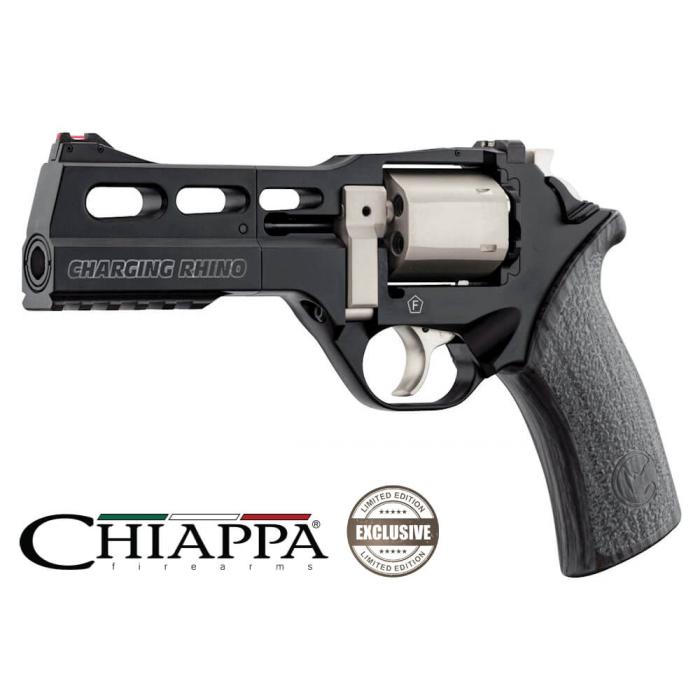 CHIAPPA FIREARMS CHARGING RHINO REVOLVER 50DS 6mm BB BLACK/WHITE