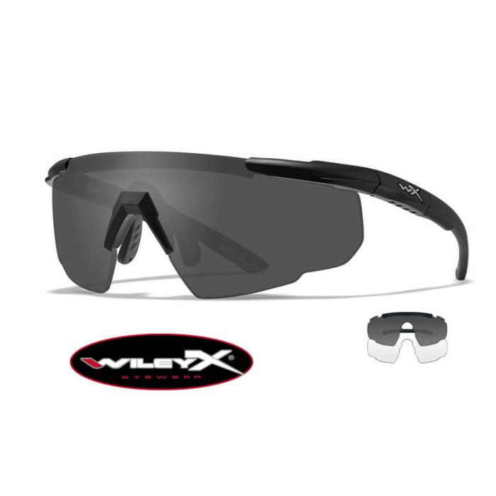 WILEY X - TACTICAL GLASSES WITH BALLISTIC PROTECTION MOD. SABER ADVANCED SMOKE CLEAR