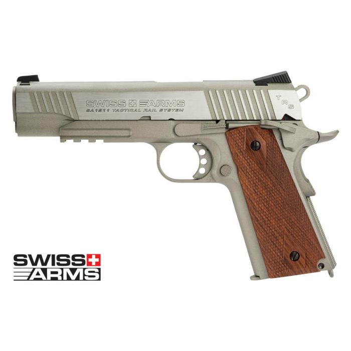 SWISS ARMS SA 1911 TACTICAL RAIL SYSTEM FULL METAL 4,5MM BLOWBACK CO2